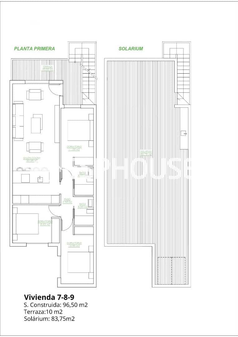 3 quarto Penthouse para venda em San Pedro del Pinatar com piscina - 299 900 € (Ref: 9444225)