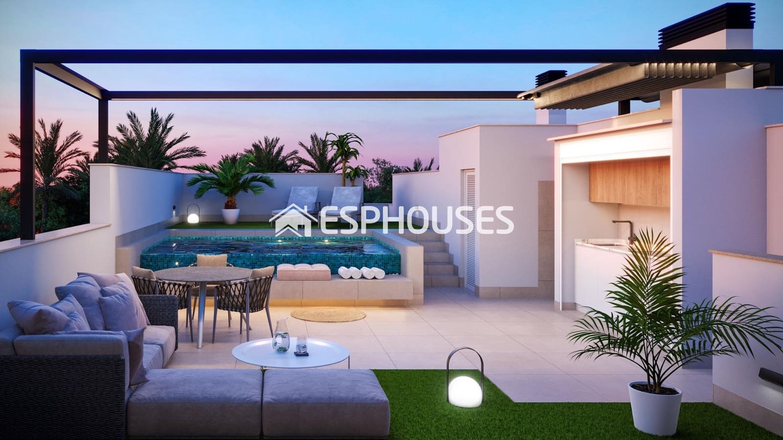 3 slaapkamer Bungalow te koop in Pilar de la Horadada met zwembad garage - € 394.000 (Ref: 9444229)