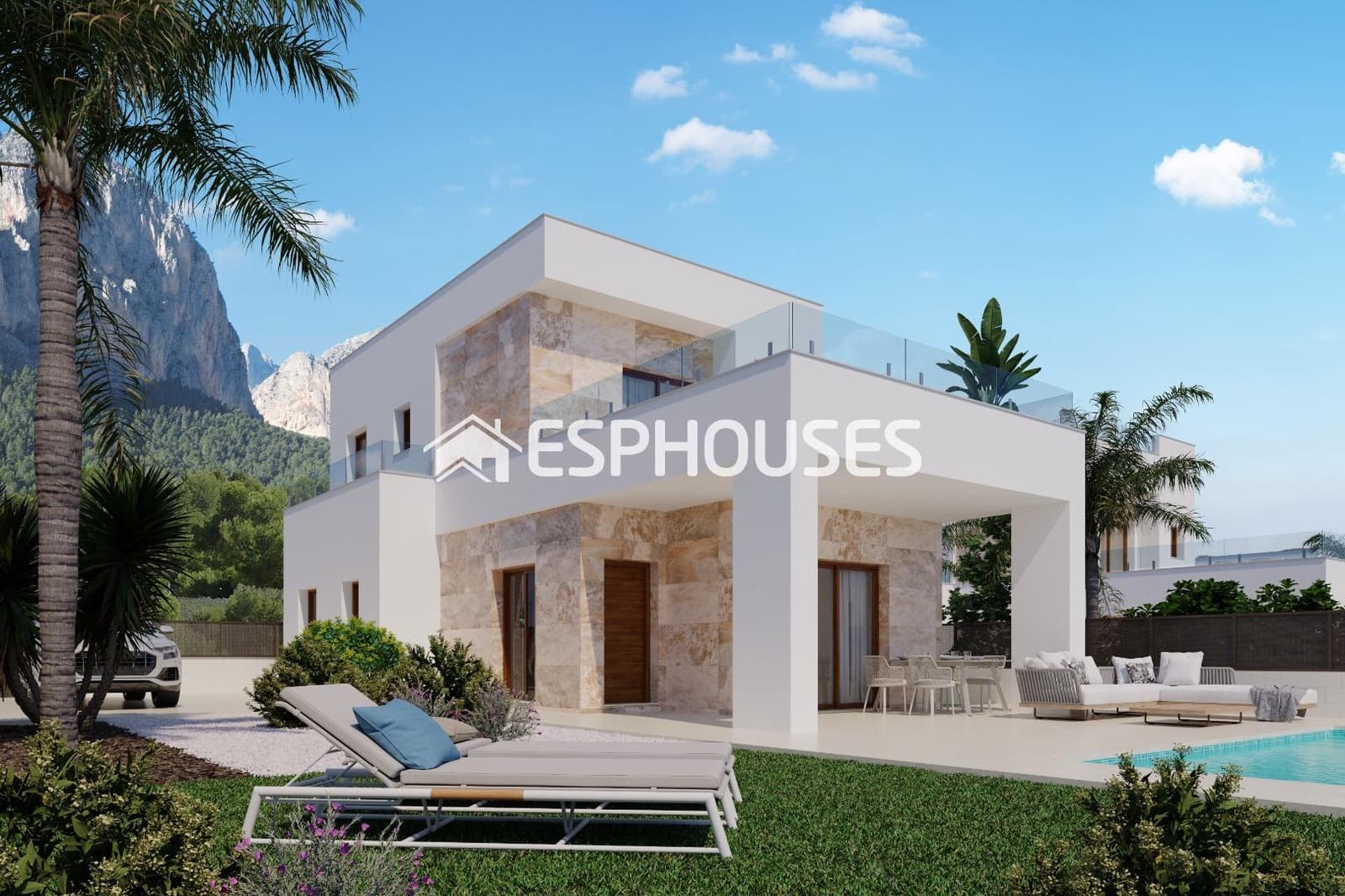 3 makuuhuone Huvila myytävänä paikassa Polop mukana uima-altaan 
autotalli - 598 000 € (Ref: 9444248)