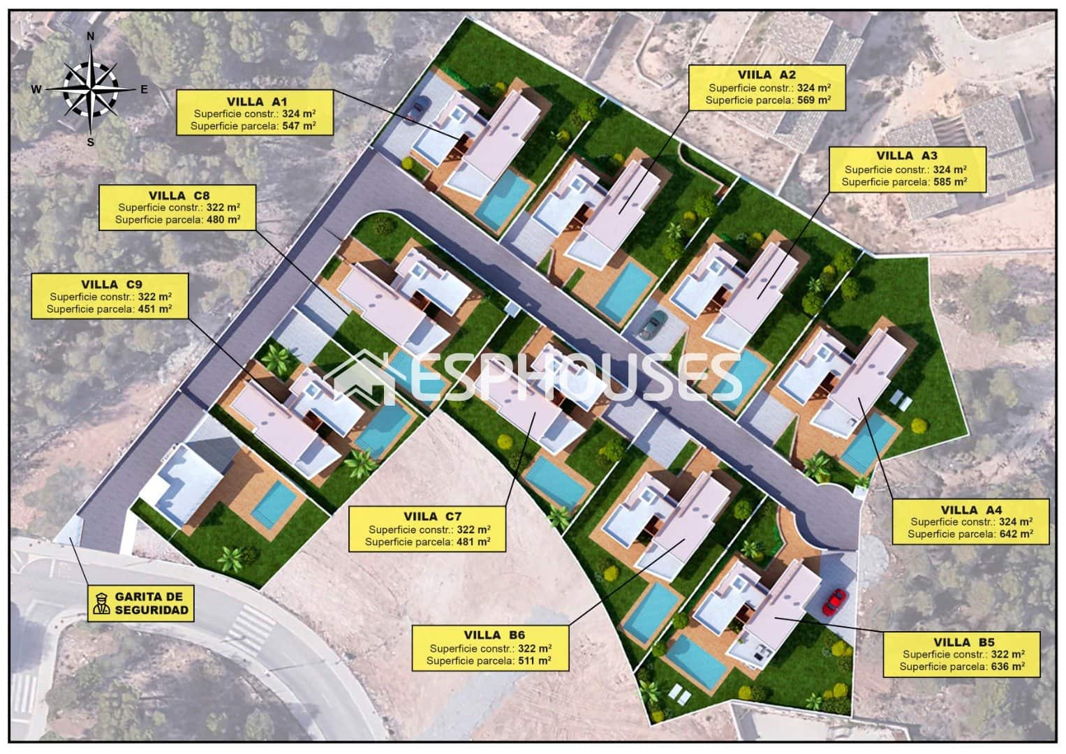 4 soveværelse Villa til salg i La Nucia med swimmingpool - € 1.095.000 (Ref: 9444254)