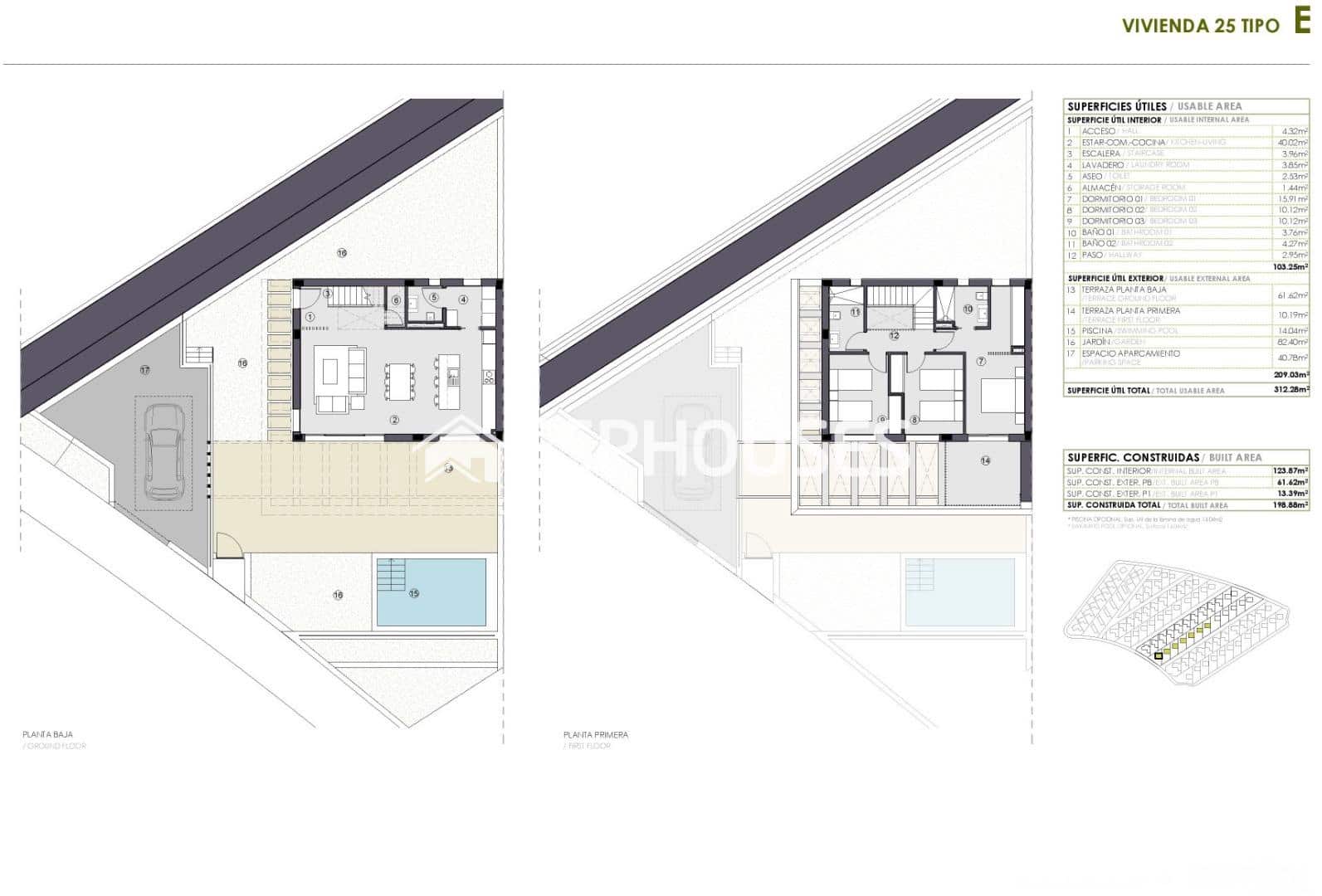 3 makuuhuone Huvila myytävänä paikassa Polop mukana uima-altaan 
autotalli - 685 000 € (Ref: 9444276)