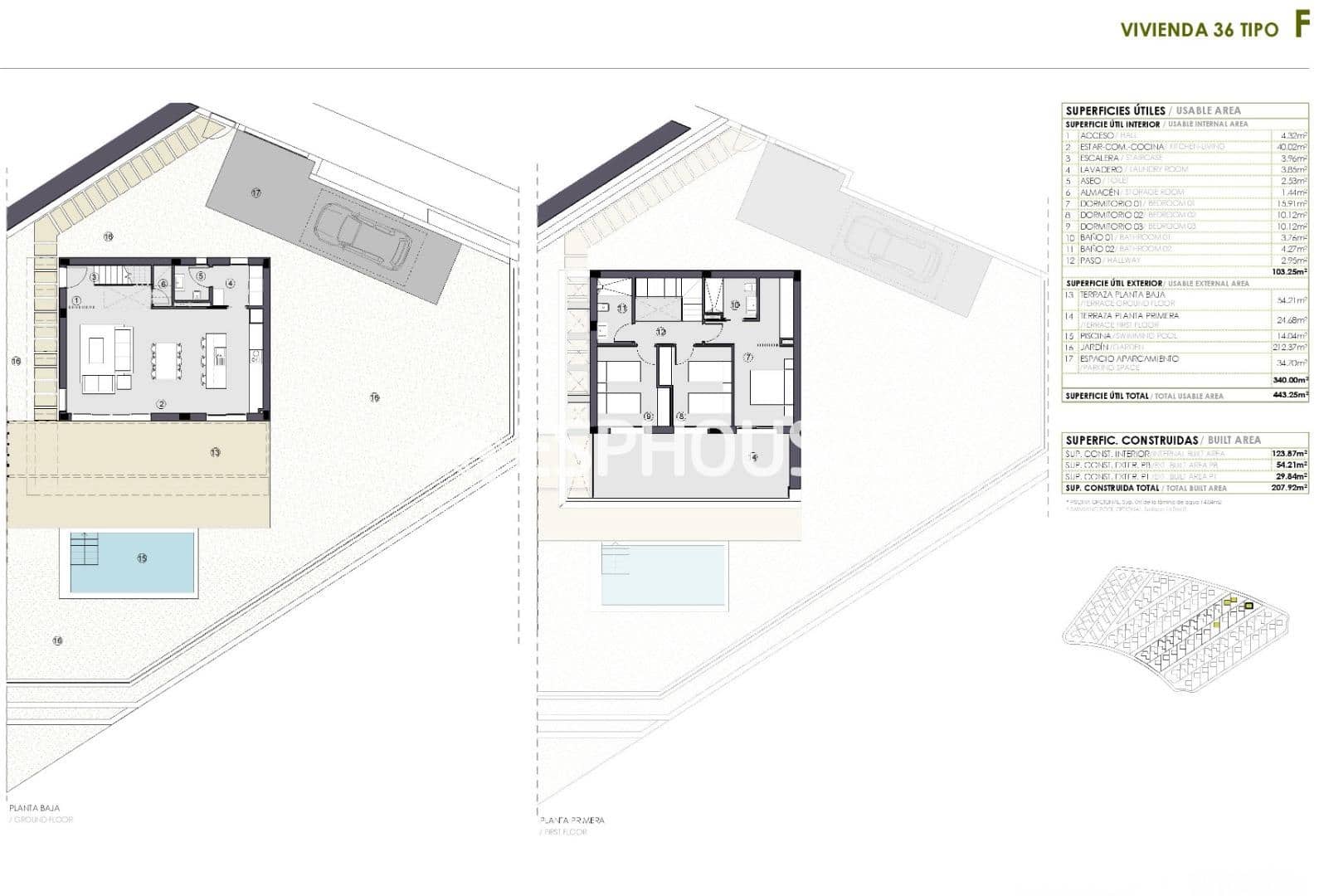 3 makuuhuone Huvila myytävänä paikassa Polop mukana uima-altaan 
autotalli - 725 000 € (Ref: 9444277)