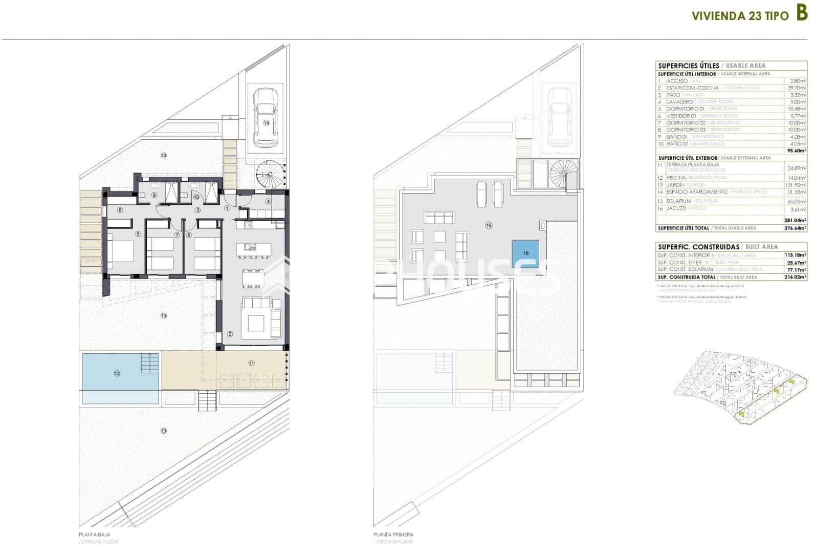 3 makuuhuone Huvila myytävänä paikassa Polop mukana uima-altaan 
autotalli - 580 000 € (Ref: 9444281)