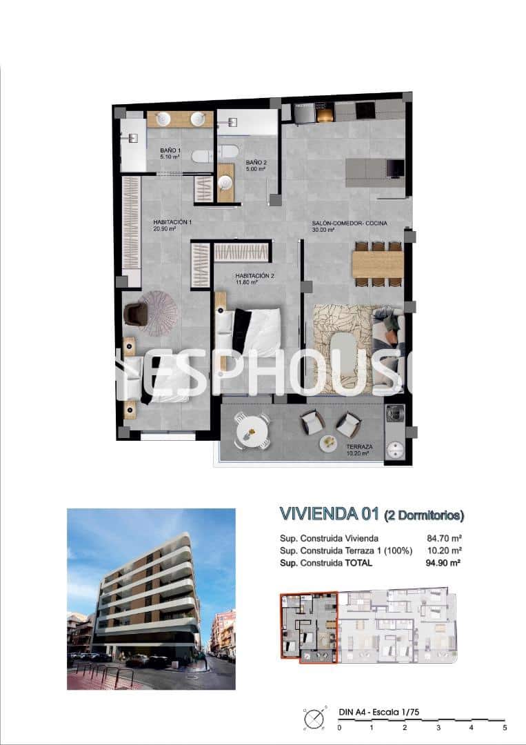 2 bedroom Apartment for sale in Santa Pola - € 263,165 (Ref: 9444292)