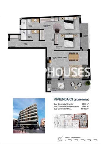 Apartamento de 2 habitaciones en Centro, Santa Pola en venta - 263.165 € (Ref: 9444292)