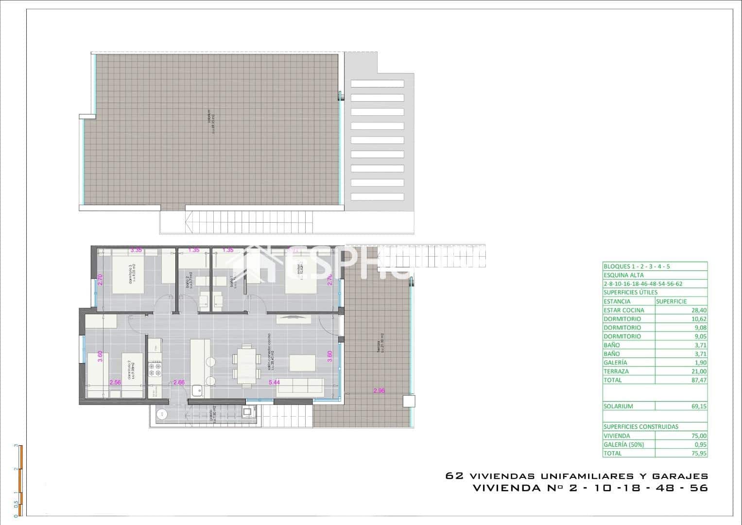 3 chambre Appartement à vendre à Pilar de la Horadada avec piscine garage - 365 000 € (Ref: 9444300)