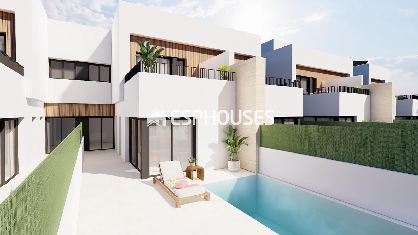 3 makuuhuone Bungalow myytävänä paikassa Santiago de la Ribera mukana uima-altaan 
autotalli - 379 000 € (Ref: 9444302)