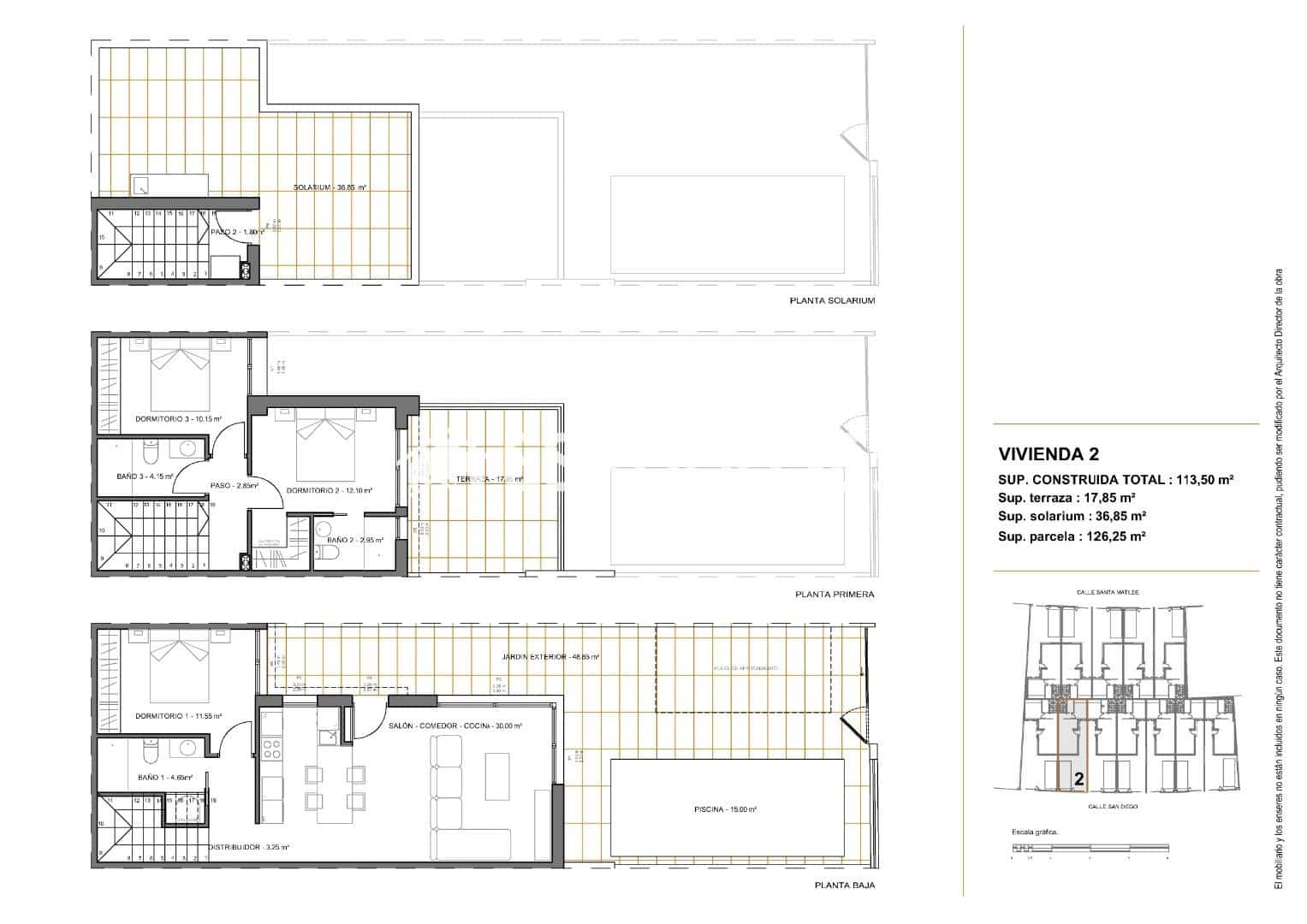 3 Zimmer Doppelhaus zu verkaufen in Santiago de la Ribera mit Pool - 379.000 € (Ref: 9444302)