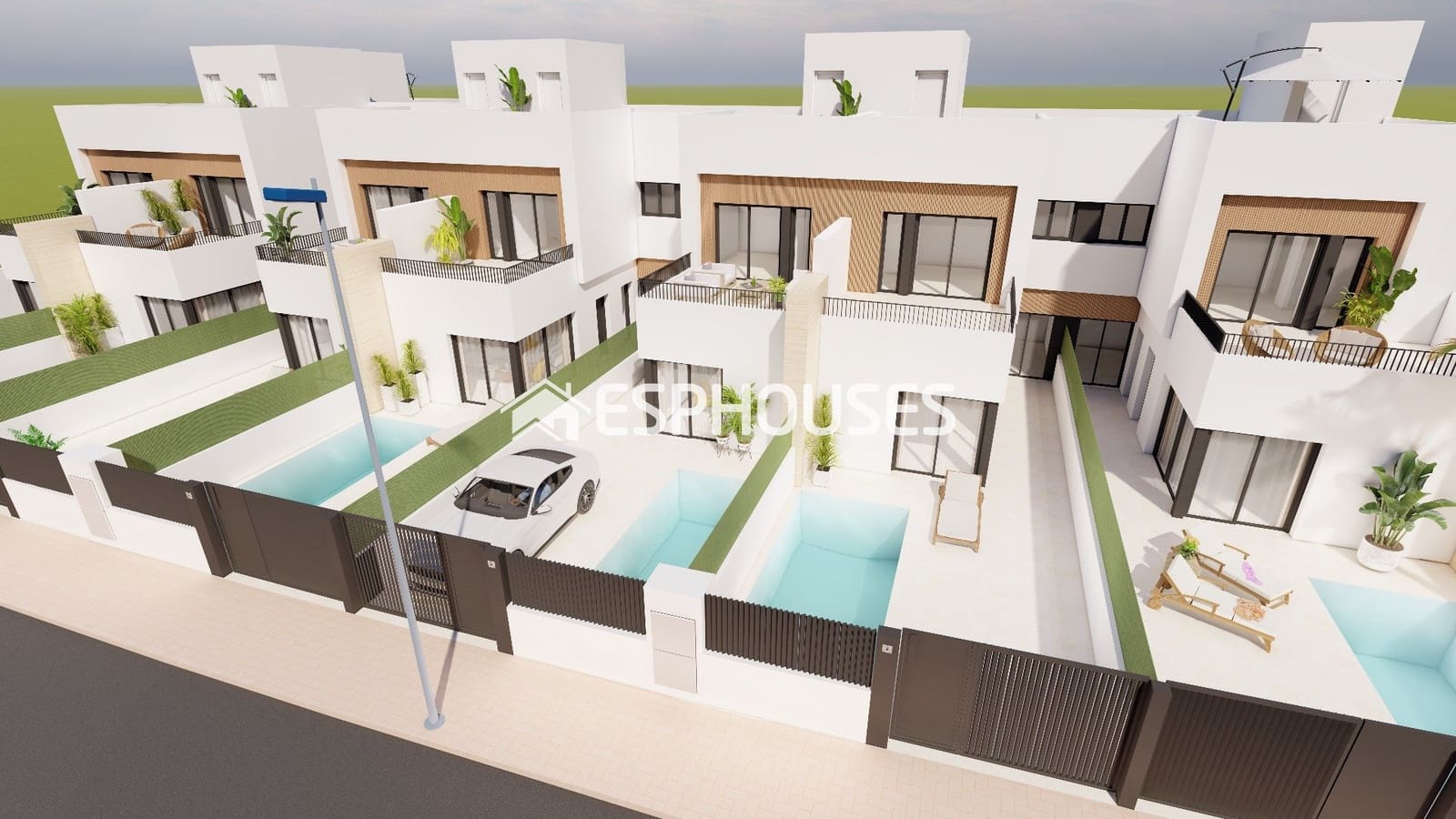 3 Zimmer Doppelhaus zu verkaufen in Santiago de la Ribera mit Pool - 379.000 € (Ref: 9444302)