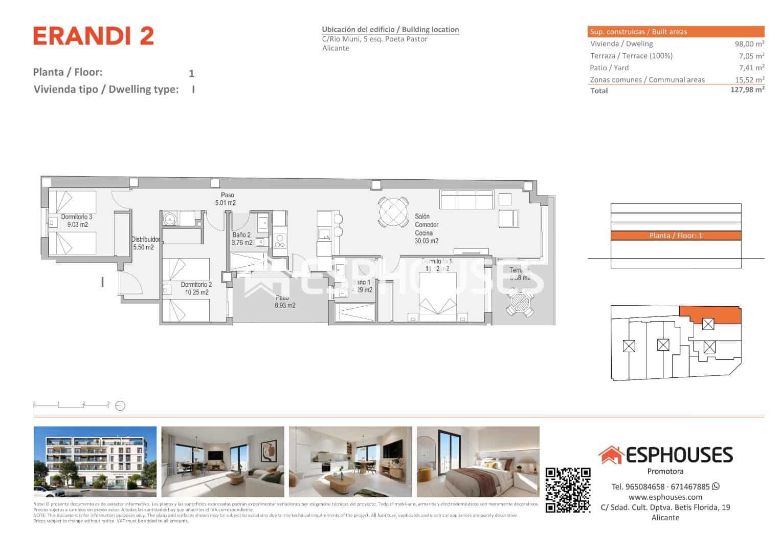3 sypialnia Apartament na sprzedaż w Miasto Alicante / Alacant z basenem - 313 000 € (Ref: 9444307)