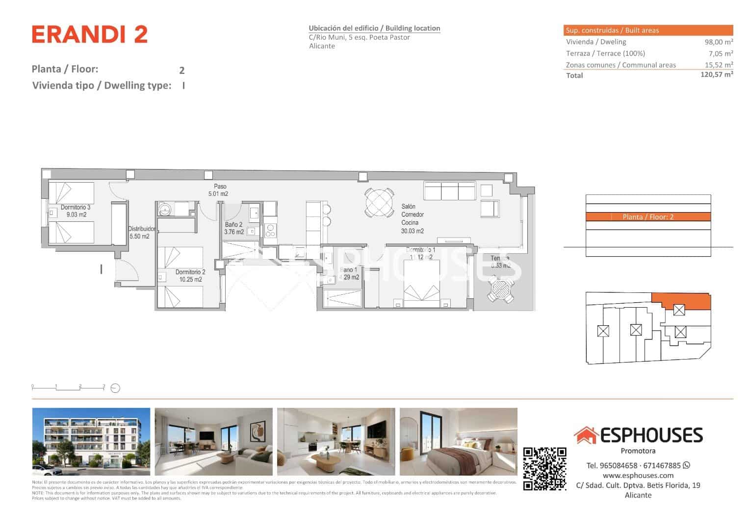 3 soveværelse Lejlighed til salg i Alicante by med swimmingpool garage - € 297.600 (Ref: 9444309)