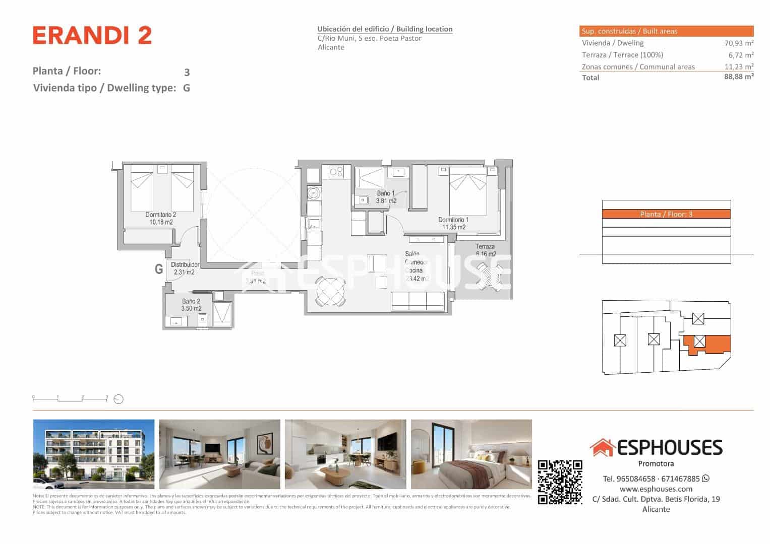 2 chambre Appartement à vendre à Alicante ville avec piscine - 287 000 € (Ref: 9444311)