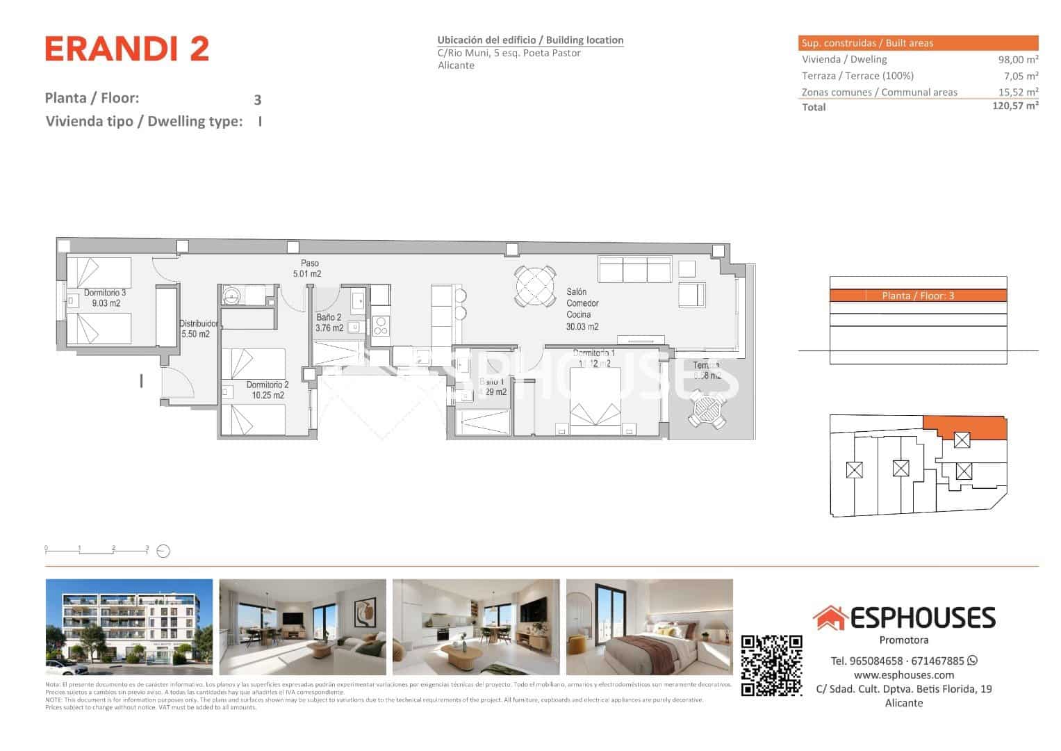 3 sypialnia Apartament na sprzedaż w Miasto Alicante / Alacant z basenem - 329 000 € (Ref: 9444312)