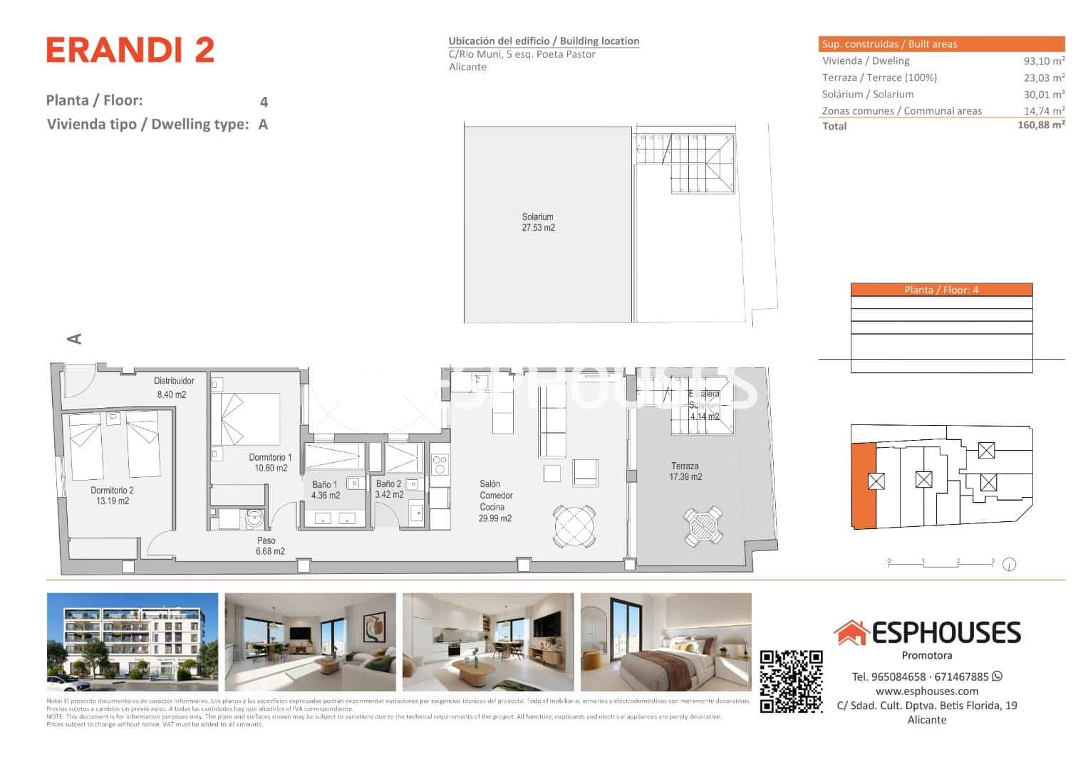 2 Zimmer Penthouse zu verkaufen in Alicante / Alacant Stadt mit Pool - 387.000 € (Ref: 9444313)