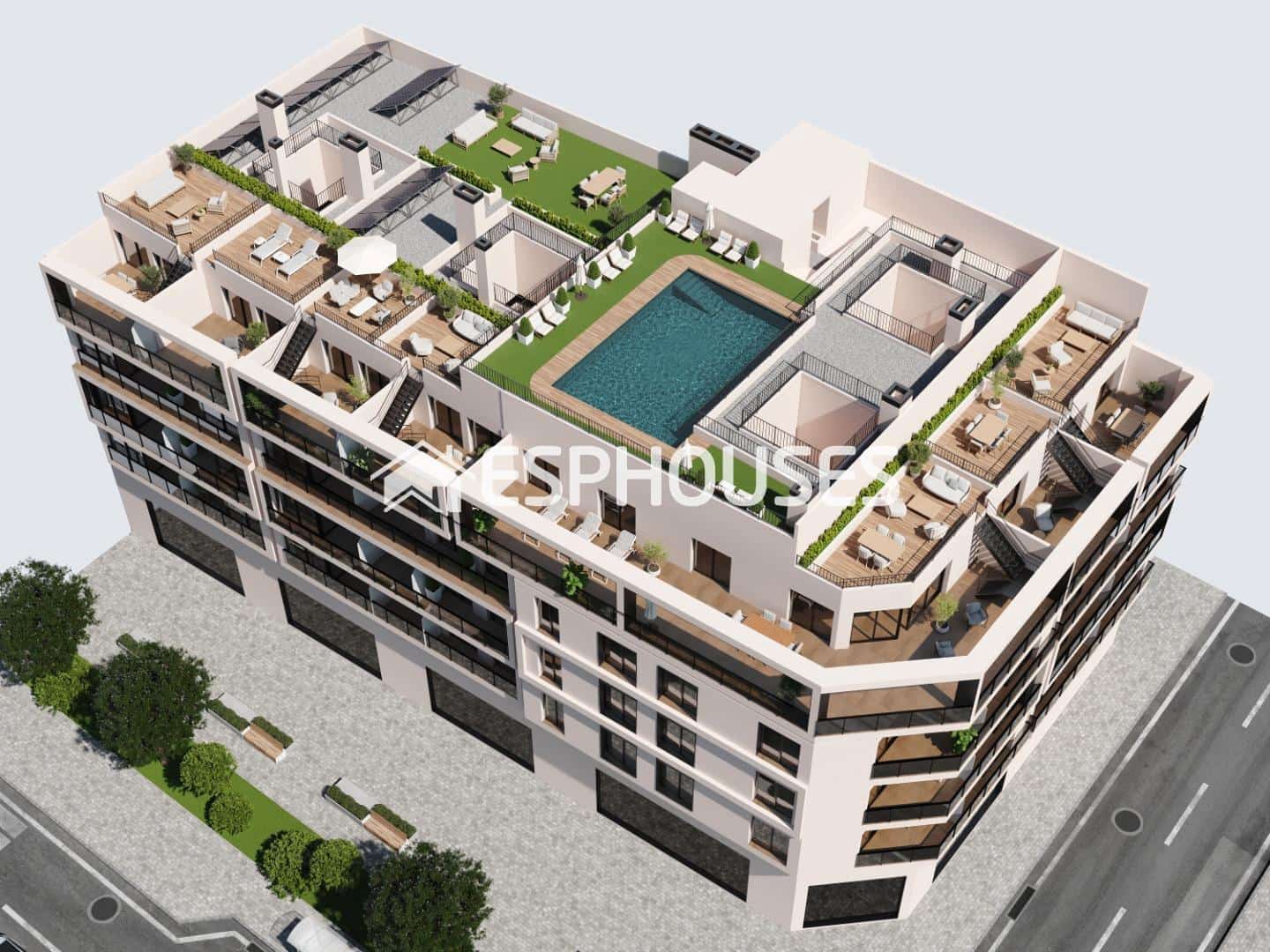 2 soverom Leilighet til salgs i Alicante by med svømmebasseng - € 315 000 (Ref: 9444315)