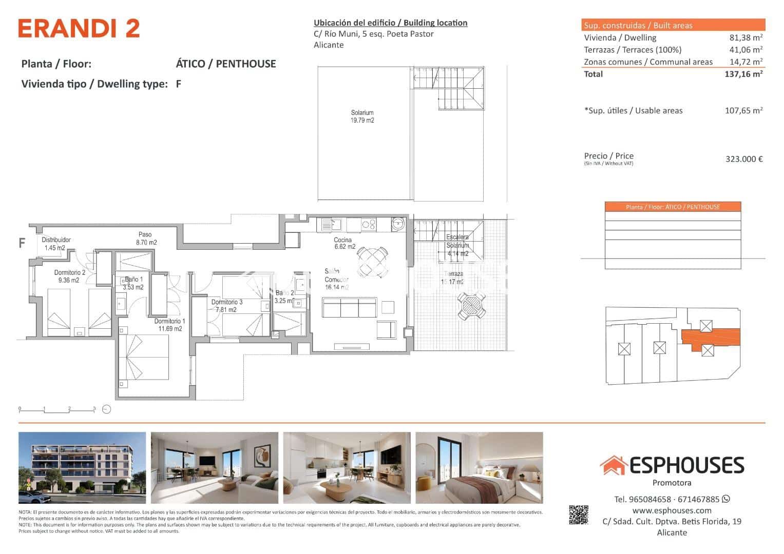 3 soverom Leilighet til salgs i Alicante by med svømmebasseng - € 323 000 (Ref: 9444318)