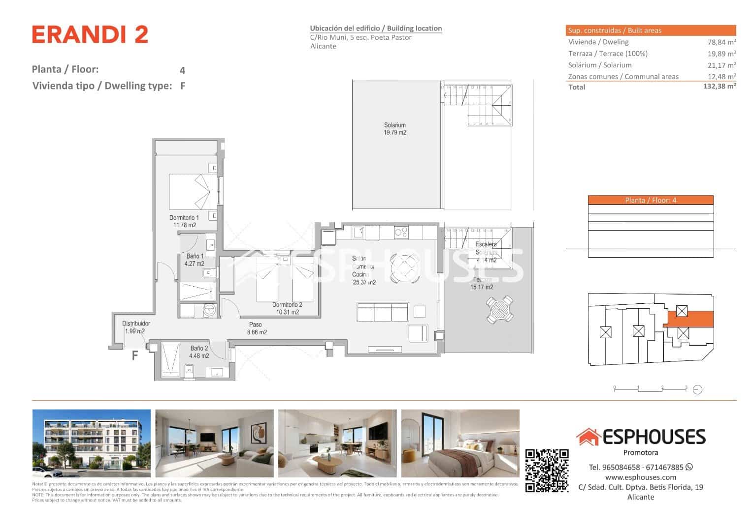 2 chambre Penthouse à vendre à Alicante ville avec piscine - 364 000 € (Ref: 9444318)