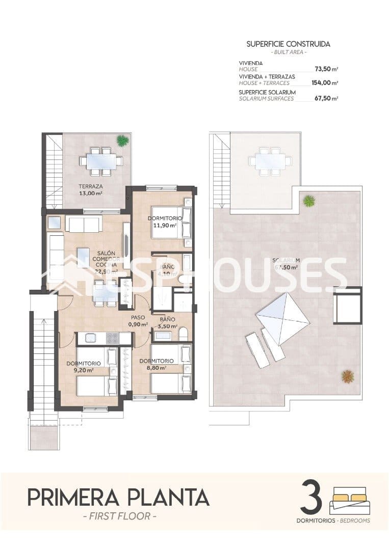 3 soverom Penthouse til salgs i San Miguel de Salinas med svømmebasseng garasje - € 281 600 (Ref: 9444332)