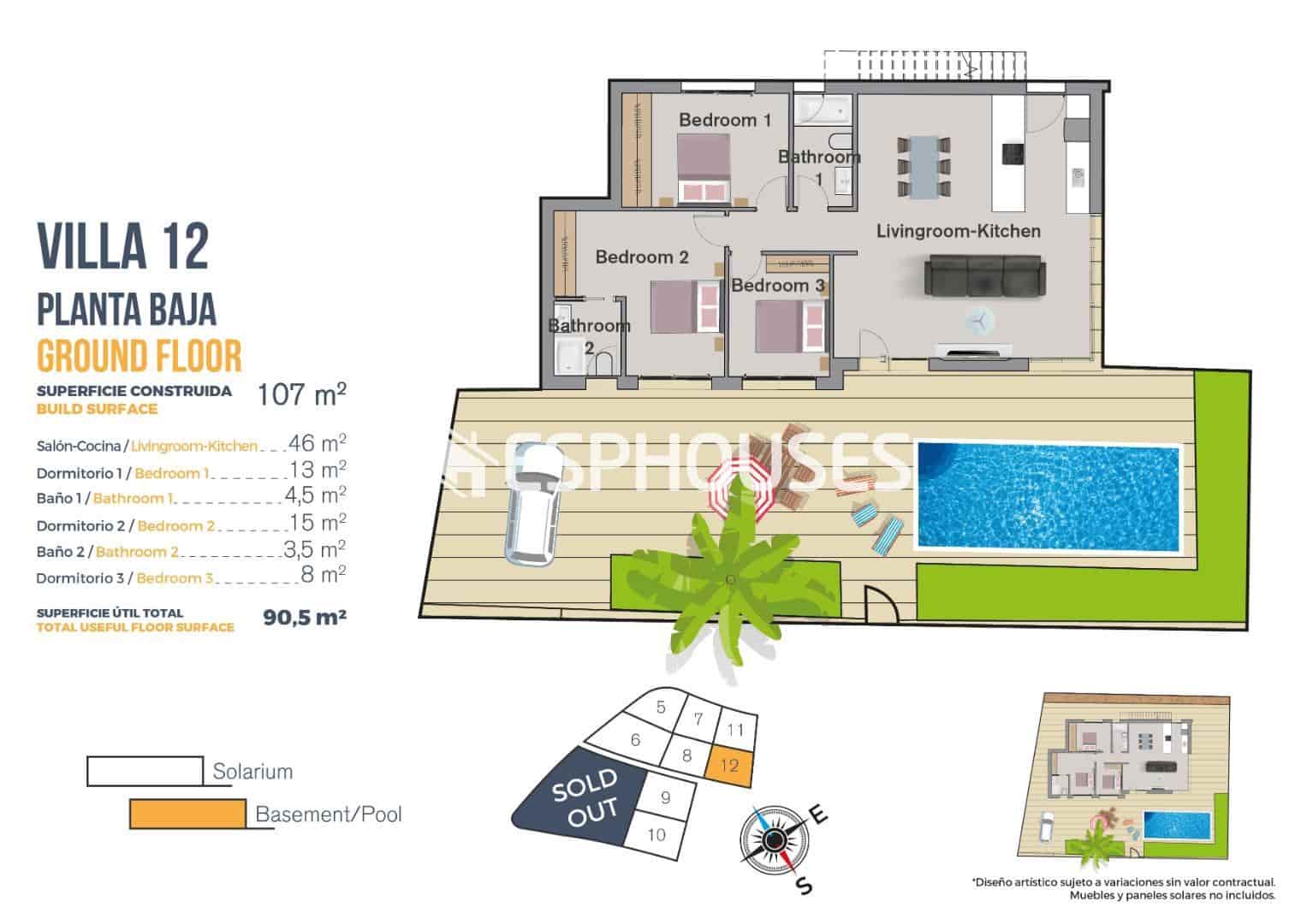 3 quarto Moradia para venda em Finestrat com piscina garagem - 540 000 € (Ref: 9444344)