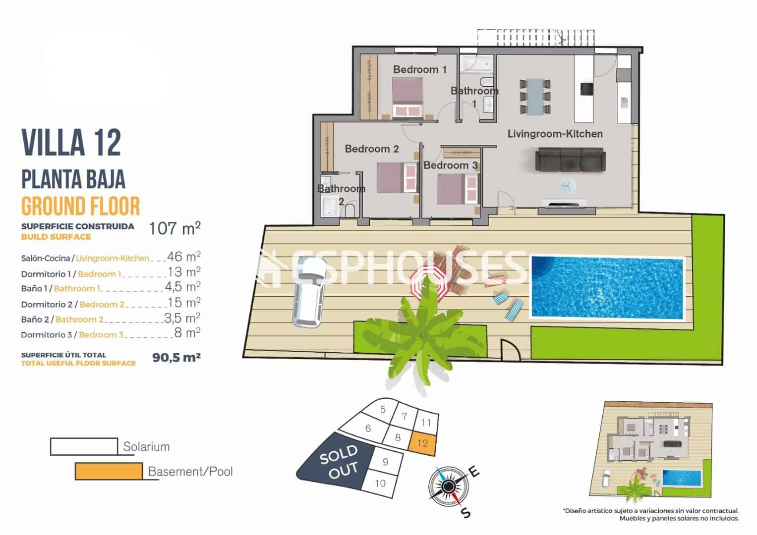 3 soveværelse Villa til salg i Finestrat med swimmingpool garage - € 540.000 (Ref: 9444344)
