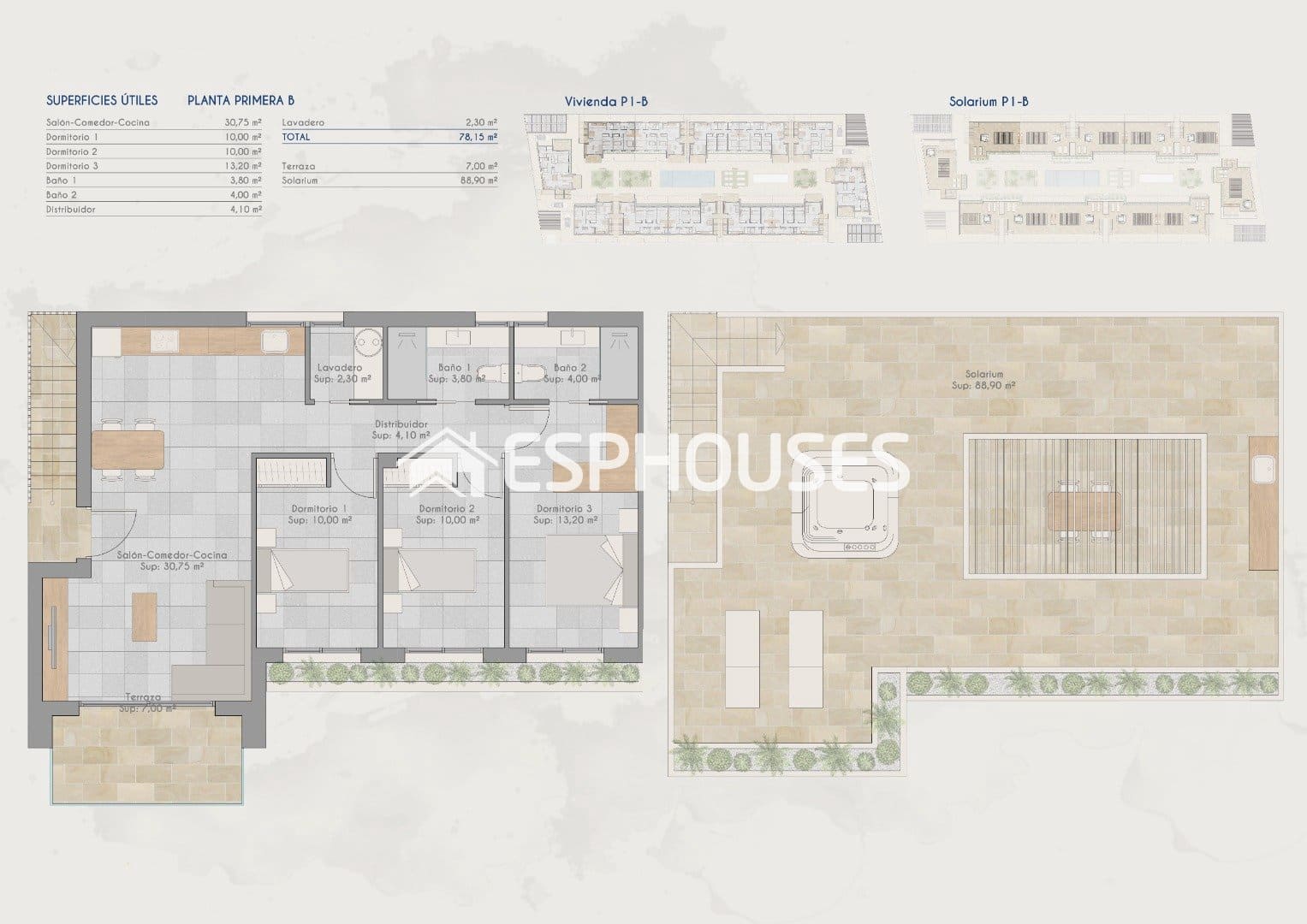 3 soveværelse Penthouse til salg i Torre-Pacheco med swimmingpool - € 240.000 (Ref: 9444351)