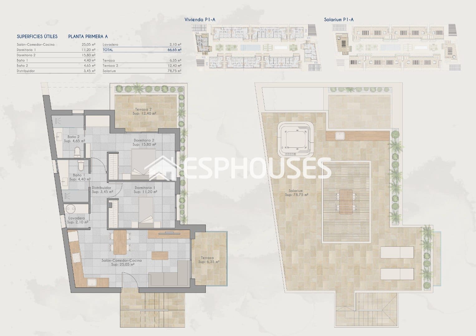 2 slaapkamer Penthouse te koop in Torre-Pacheco met zwembad - € 220.000 (Ref: 9444354)
