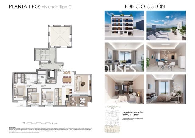 3 makuuhuone Huoneisto myytävänä paikassa Zona Pueblo, Guardamar del Segura mukana uima-altaan - 350 000 € (Ref: 9444371)