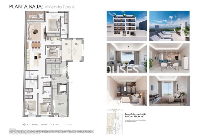 4 soveværelse Lejlighed til salg i Zona Pueblo, Guardamar del Segura med swimmingpool garage - € 470.000 (Ref: 9444379)