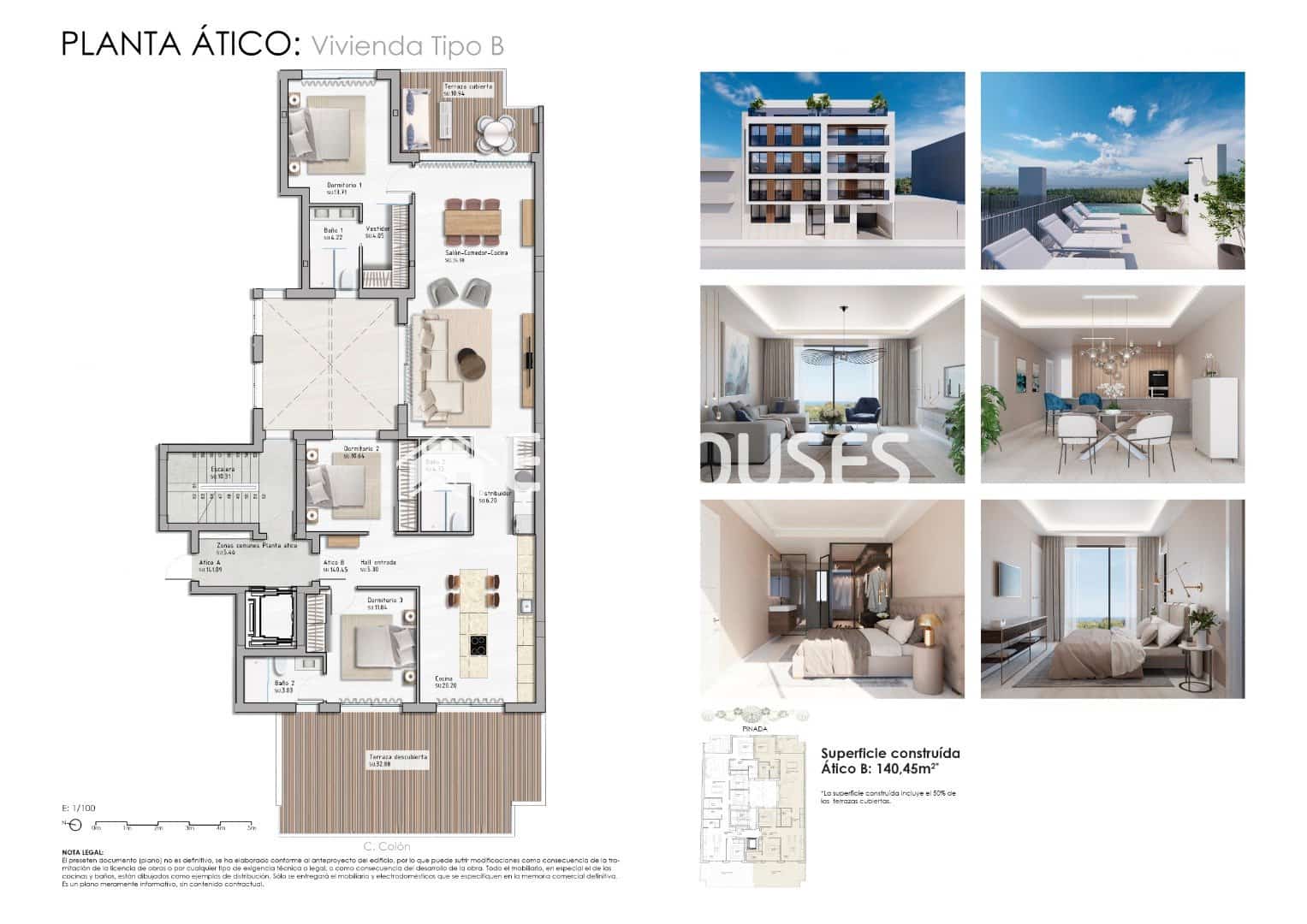 3 slaapkamer Penthouse te koop in Guardamar del Segura met zwembad garage - € 850.000 (Ref: 9444380)