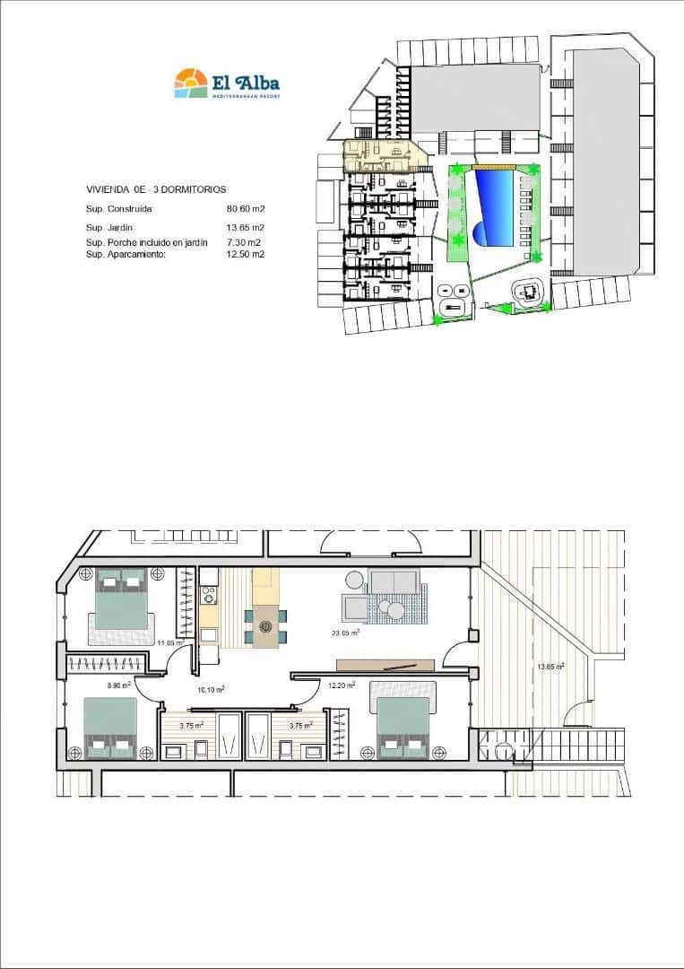 3 slaapkamer Appartement te koop in Roldan met zwembad garage - € 223.000 (Ref: 9444406)