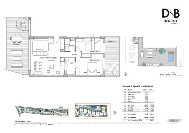 2 soverom Penthouse til salgs i La Nucia Pueblo  , La Nucia med svømmebasseng - € 469 500 (Ref: 9444408)