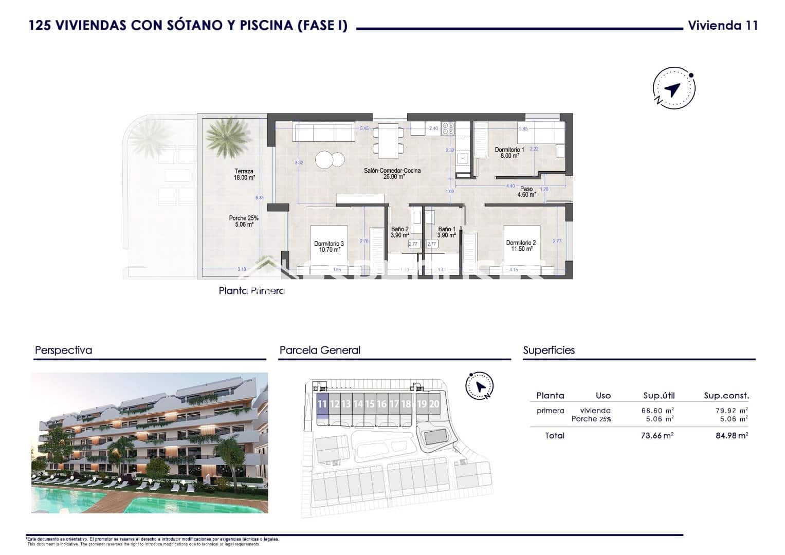 3 sypialnia Apartament na sprzedaż w Santiago de la Ribera z basenem garażem - 250 000 € (Ref: 9444415)