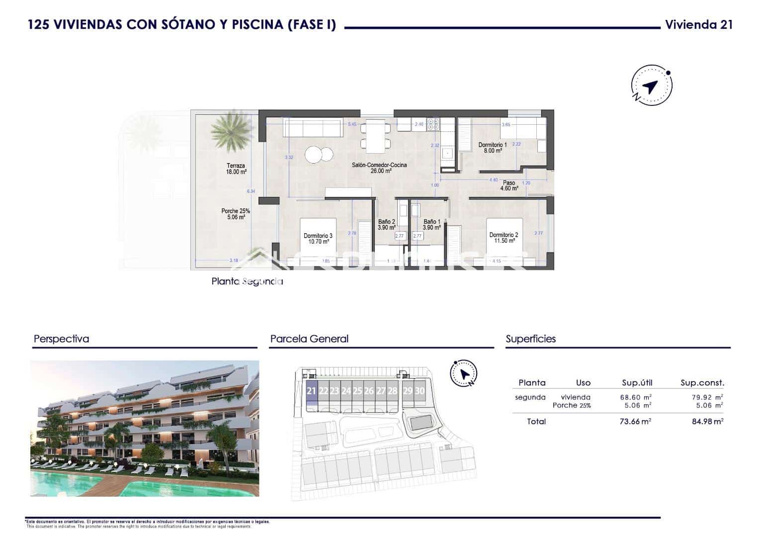 3 sovrum Lägenhet till salu i Santiago de la Ribera med pool garage - 240 000 € (Ref: 9444417)