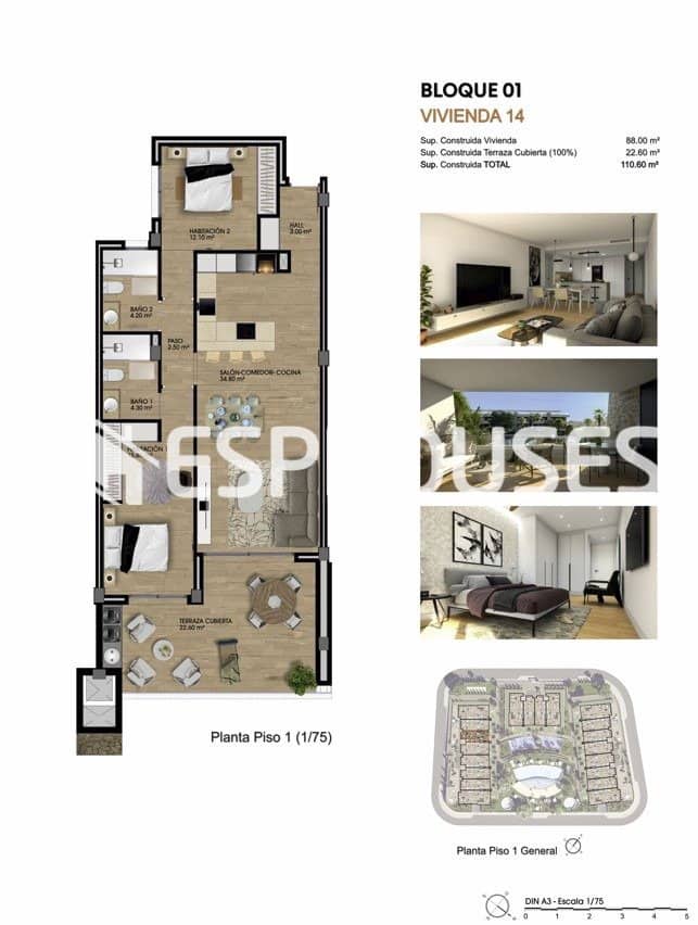 Apartamento de 2 habitaciones en Monforte del Cid en venta con piscina garaje - 310.000 € (Ref: 9444422)