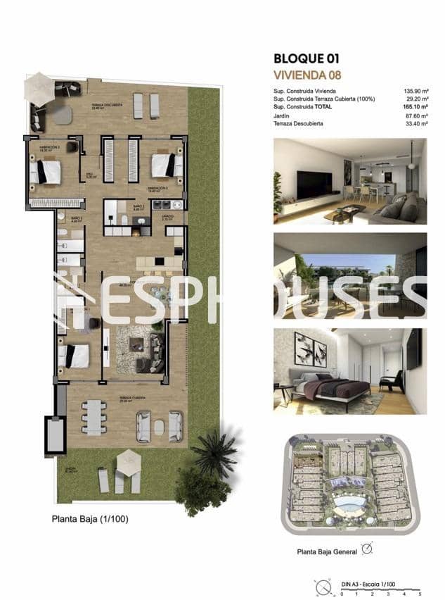 3 sovrum Lägenhet till salu i Monforte del Cid med pool garage - 435 000 € (Ref: 9444424)