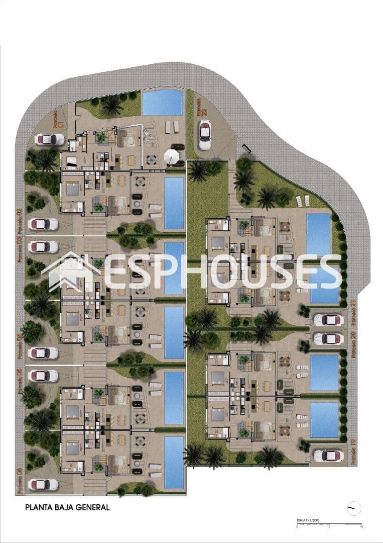 3 soveværelse Bungalow til salg i Monforte del Cid med swimmingpool garage - € 489.000 (Ref: 9444426)