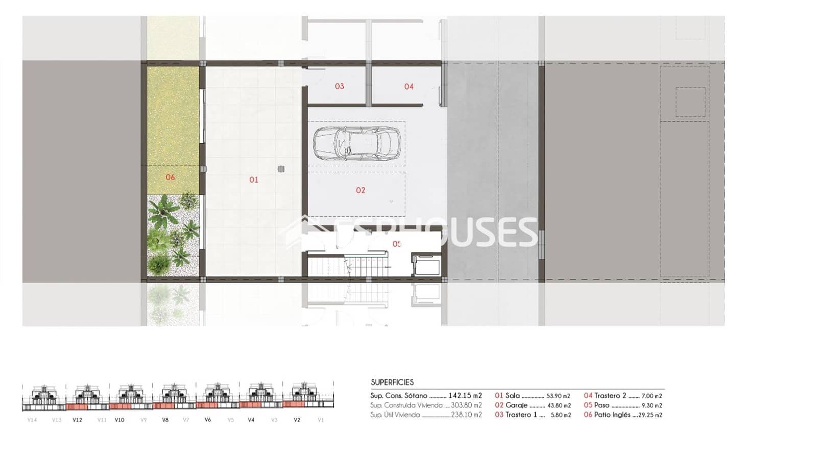 3 chambre Bungalow à vendre à Monforte del Cid avec piscine garage - 895 000 € (Ref: 9444428)