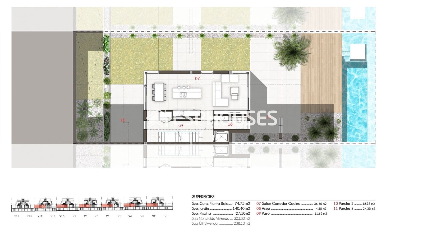 3 slaapkamer Huis te koop in Monforte del Cid met zwembad garage - € 895.000 (Ref: 9444428)