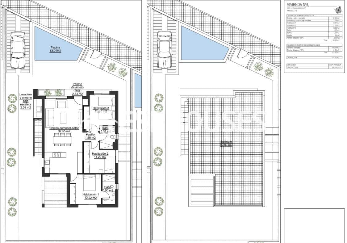 3 bedroom Villa for sale in Pinar de Campoverde with pool garage - € 422,500 (Ref: 9444431)