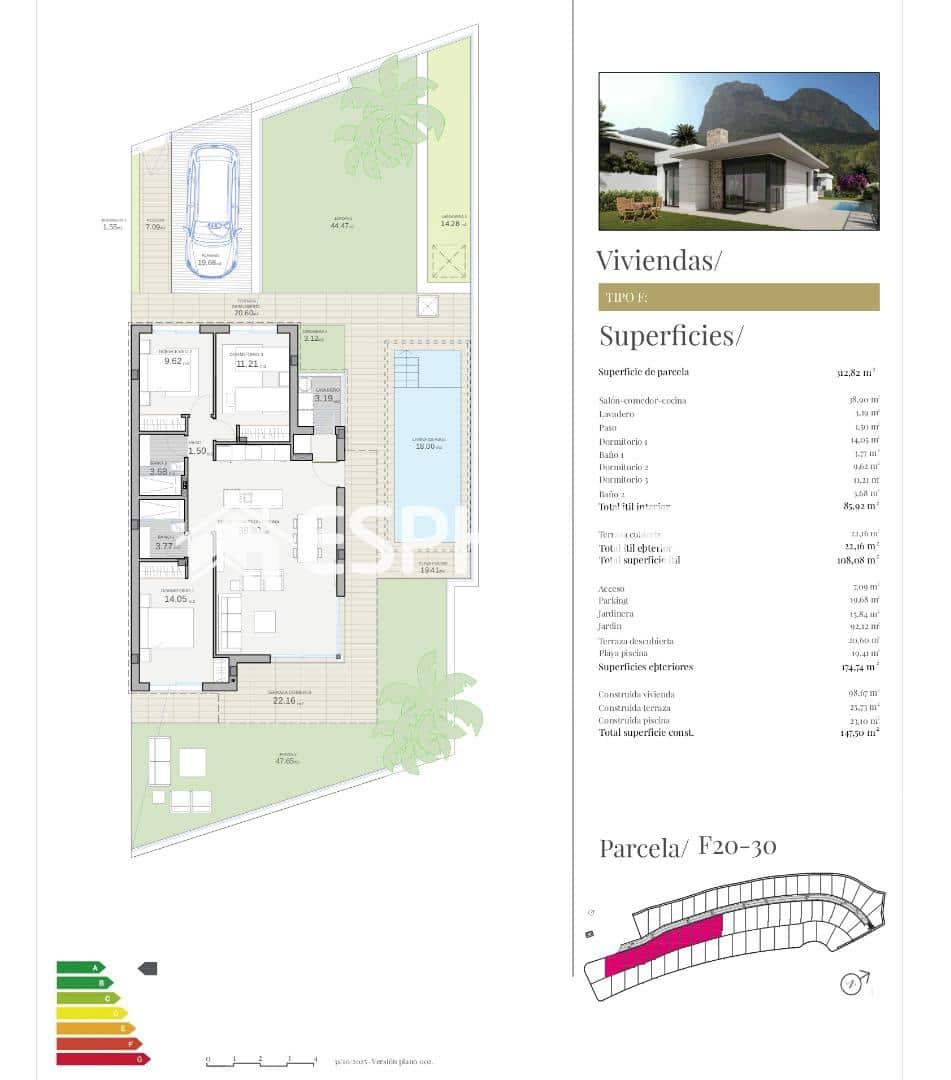 3 bedroom Villa for sale in Polop with pool garage - € 452,500 (Ref: 9444435)