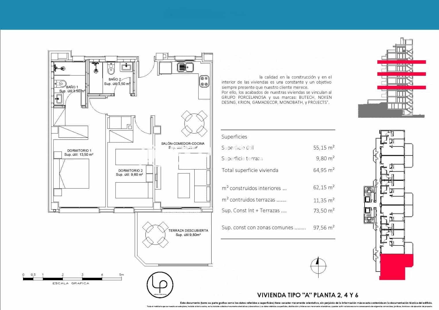 2 sovrum Lägenhet till salu i Cala de Finestrat med pool garage - 448 500 € (Ref: 9444441)