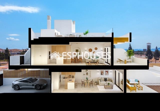 3 soverom Bungalow til salgs i Las Lomas de Rame - Bahía Bella, Los Alcázares med svømmebasseng garasje - € 349 000 (Ref: 9444991)