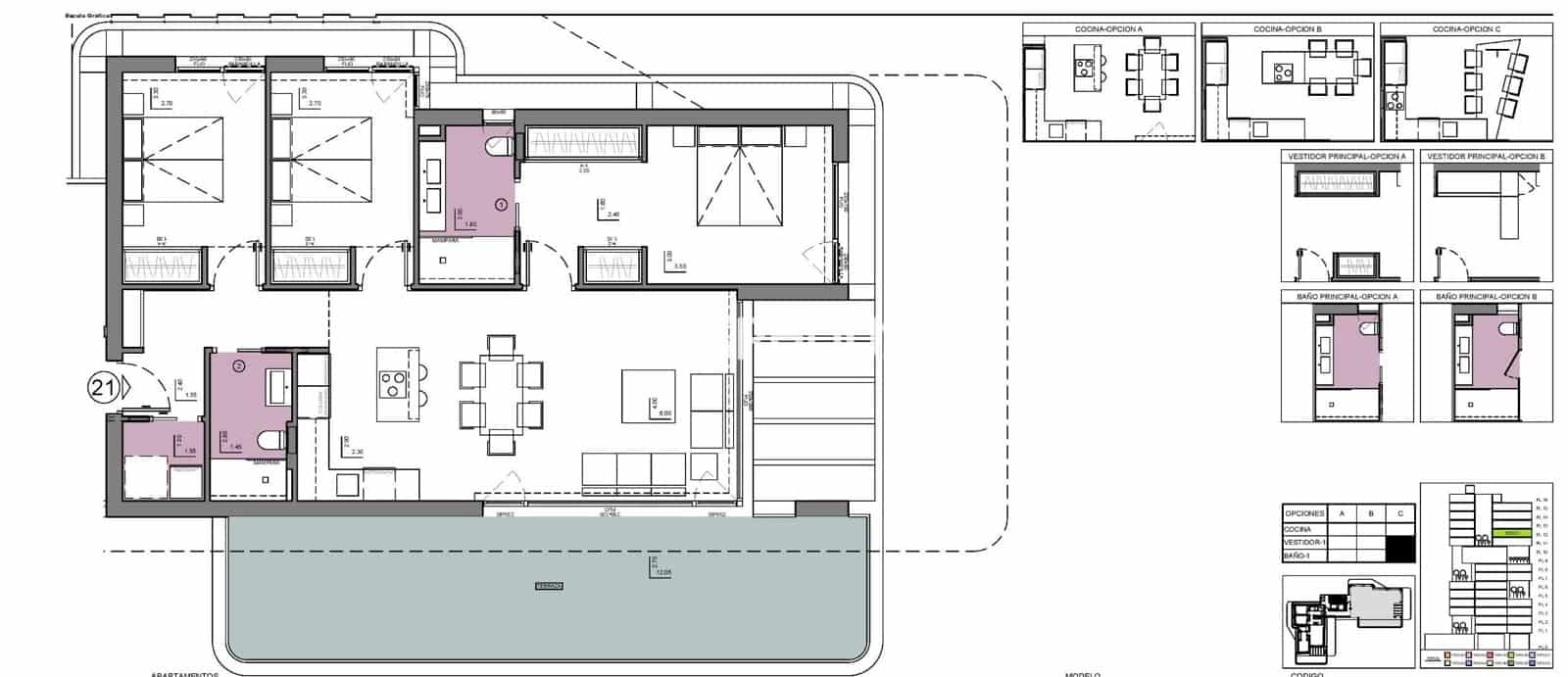 3 sovrum Lägenhet till salu i Calpe / Calp med pool garage - 871 000 € (Ref: 9445040)