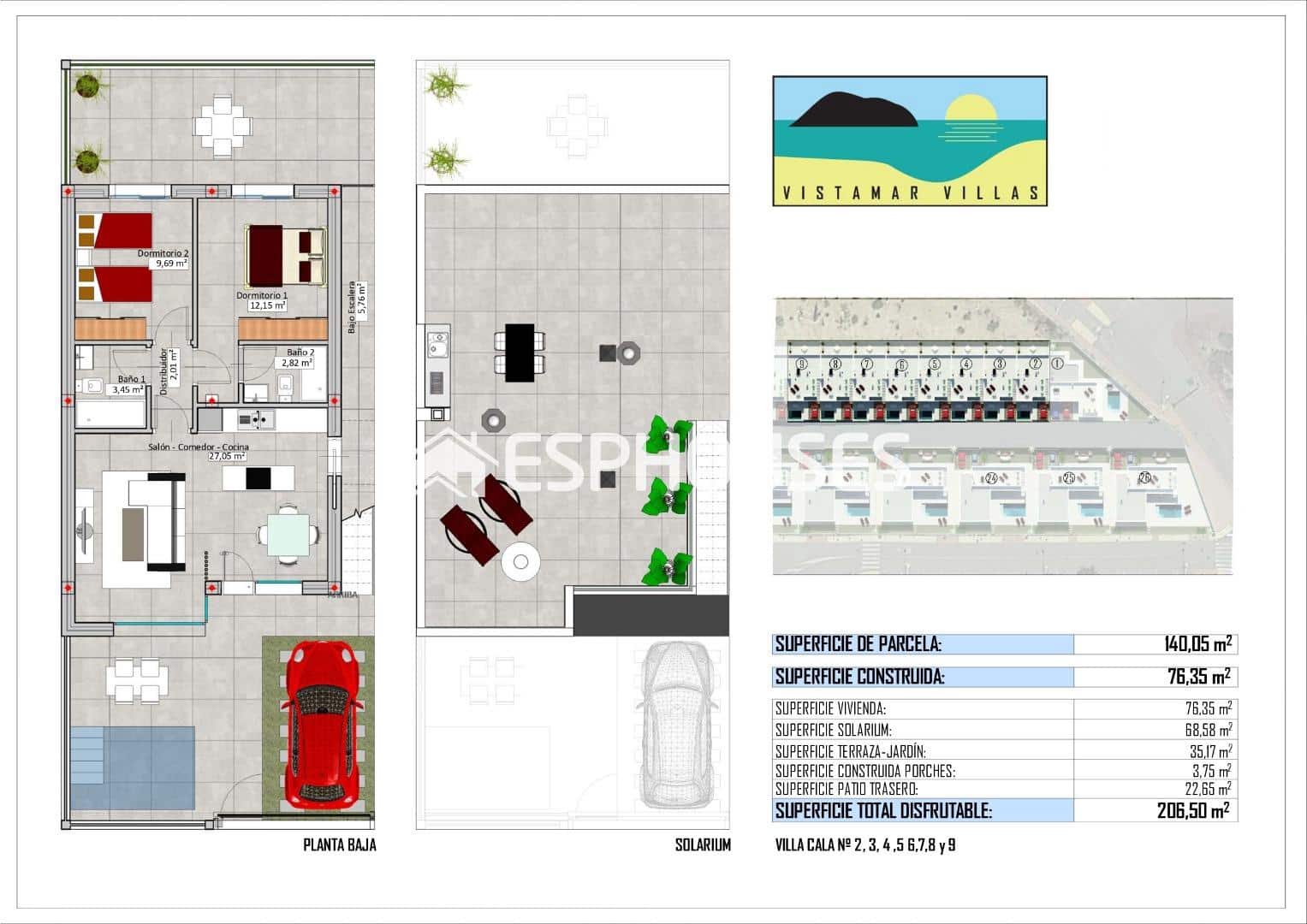 2 soverom Bungalow til salgs i San Juan de los Terreros med svømmebasseng garasje - € 279 000 (Ref: 9445046)