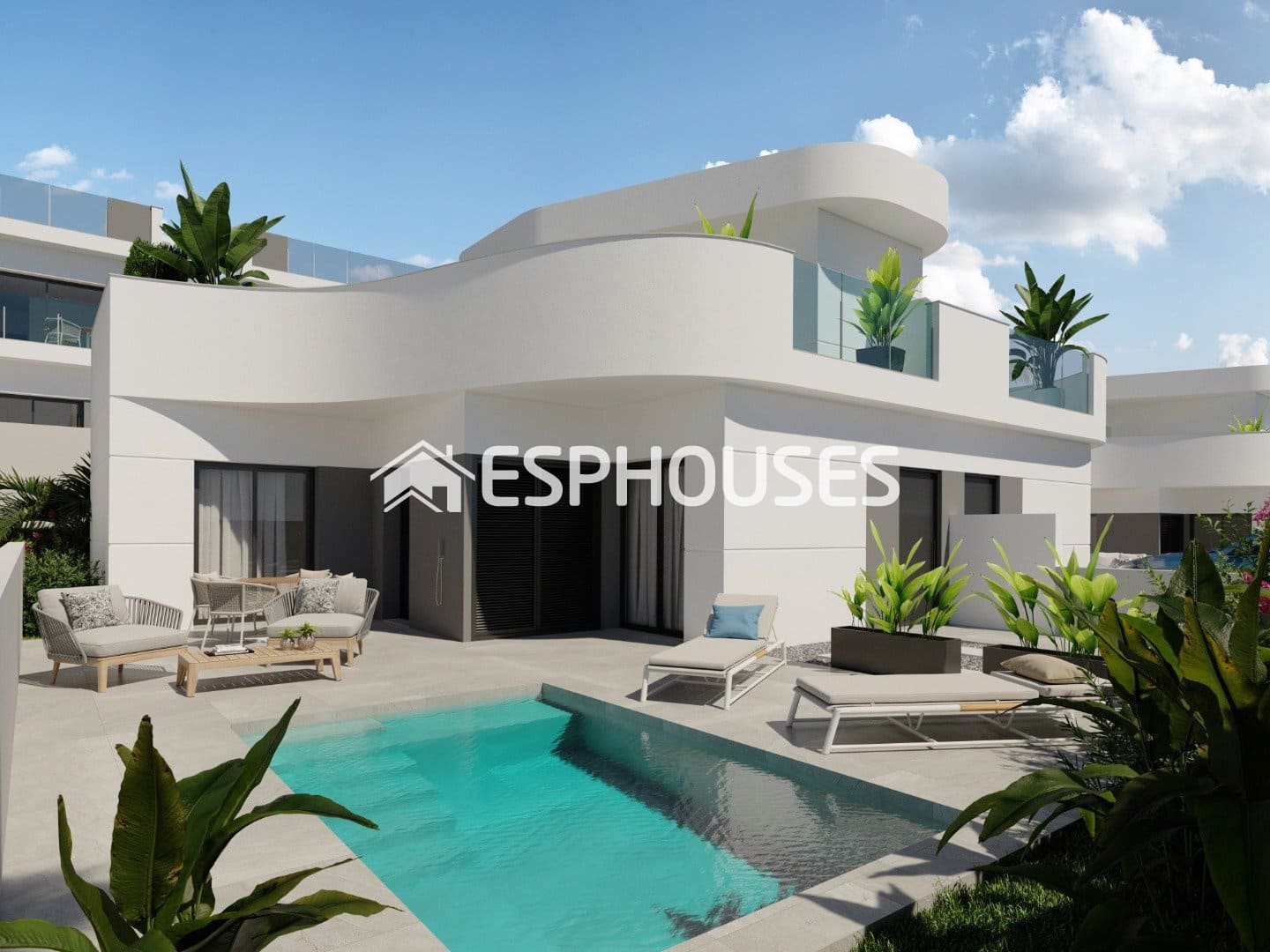 3 chambre Villa/Maison Semi-Mitoyenne à vendre à Torrevieja avec piscine - 414 000 € (Ref: 9445065)