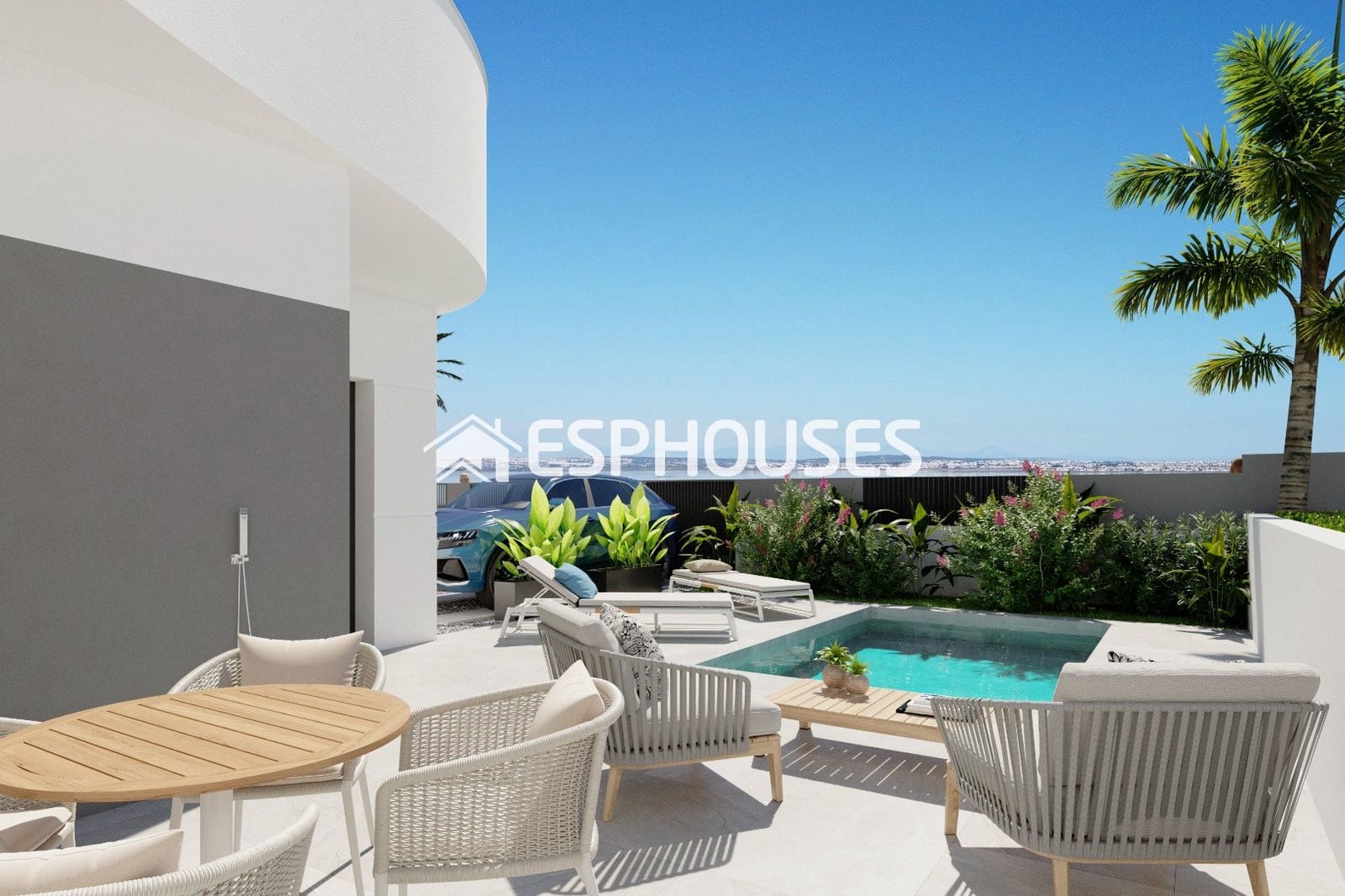 3 chambre Villa/Maison Semi-Mitoyenne à vendre à Torrevieja avec piscine - 414 000 € (Ref: 9445065)