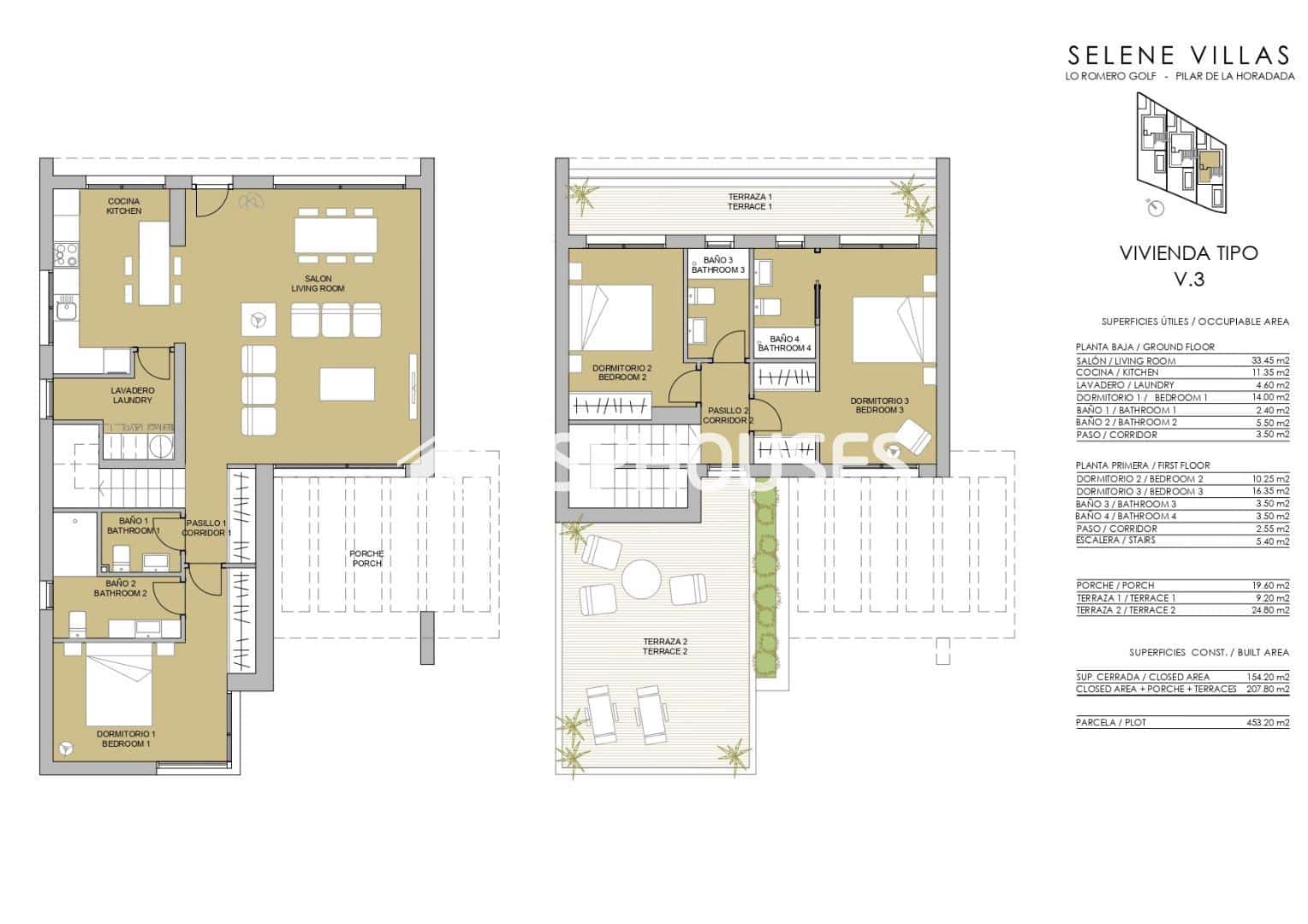 3 sovrum Villa till salu i Pilar de la Horadada med pool garage - 698 000 € (Ref: 9445082)