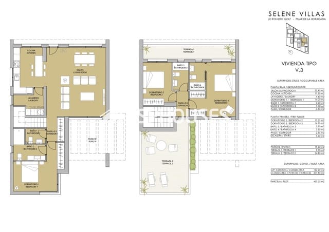3 soverom Villa til salgs i Pinar de Campoverde, Pilar de la Horadada med svømmebasseng - € 698 000 (Ref: 9445082)