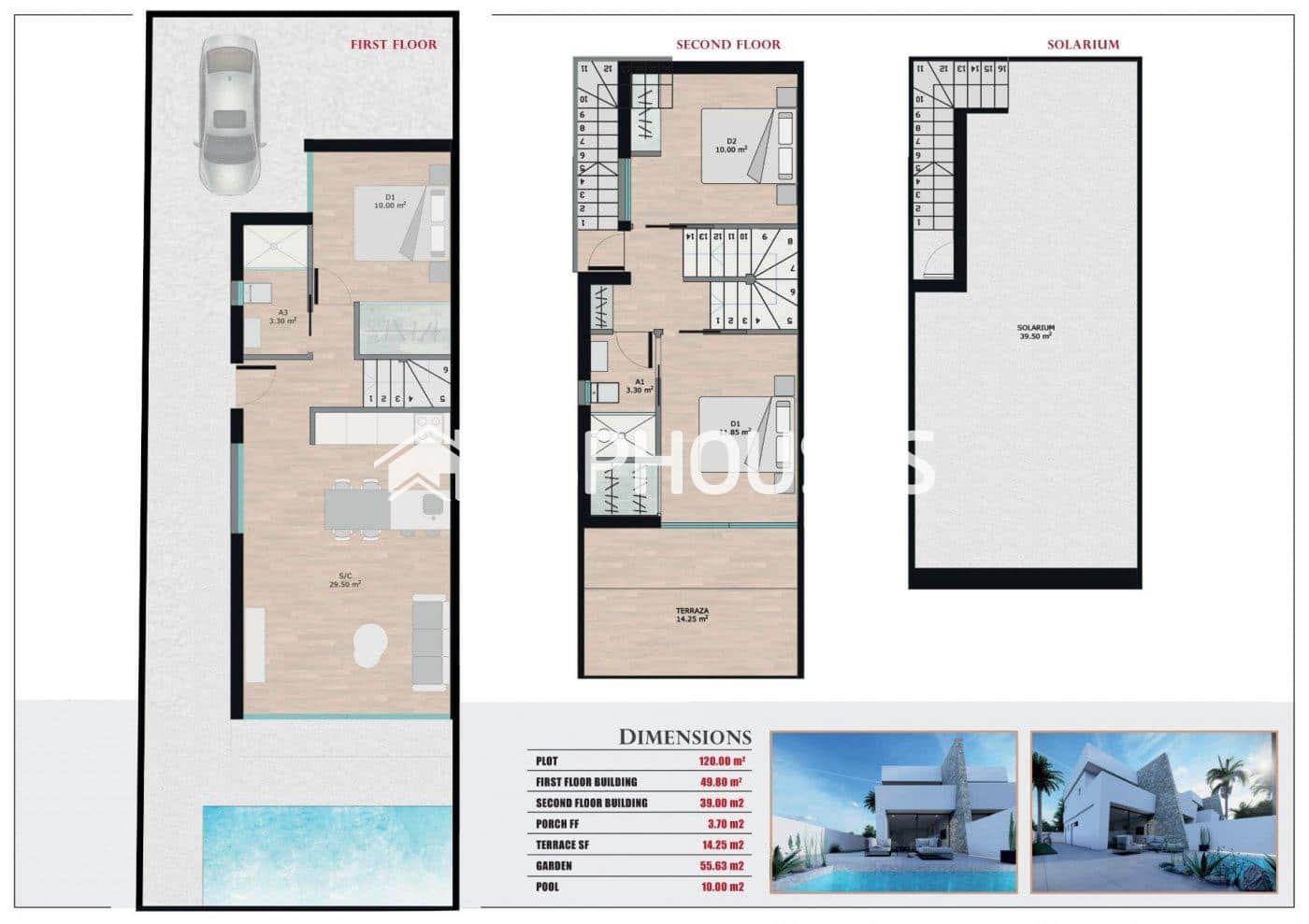 3 quarto Bungalow para venda em Santiago de la Ribera com piscina garagem - 369 950 € (Ref: 9445101)