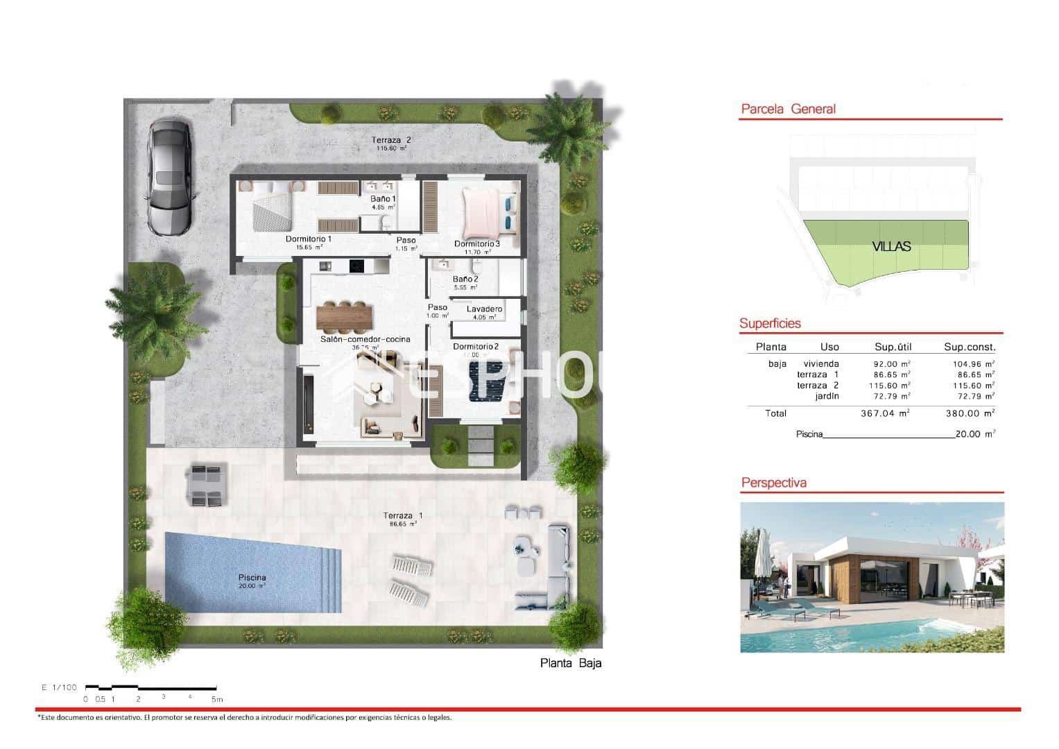 3 sovrum Villa till salu i Banos y Mendigo med pool garage - 429 900 € (Ref: 9445109)